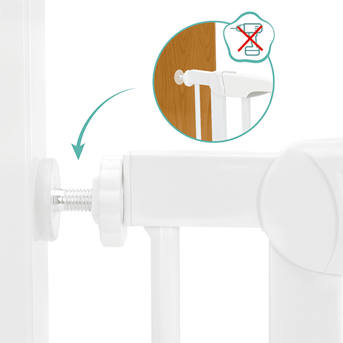 Fillikid | Dørgrind Autoclose | White
