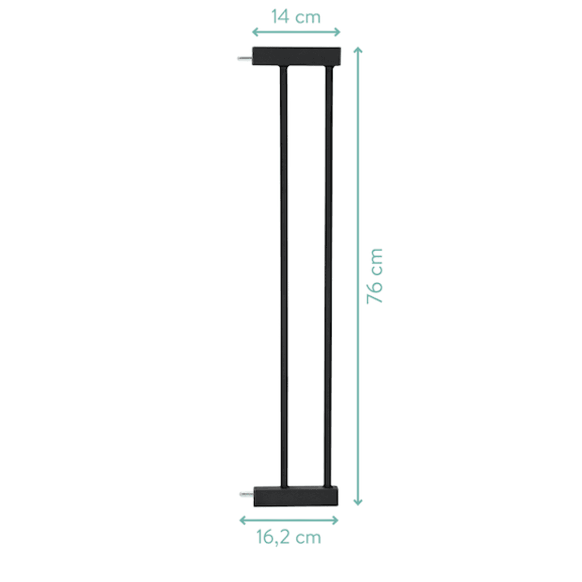 Fillikid | Forlenger til Fillikd sikkerhetsgrind 14 cm | Black