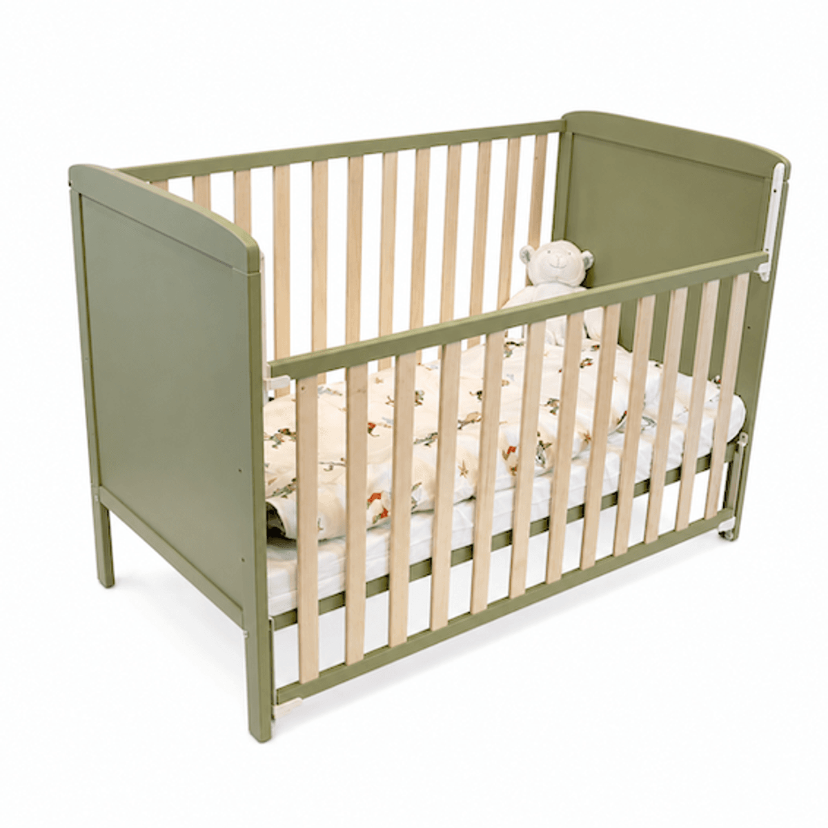Troller | Luna Sprinkelseng | Justerbar Side 120x60 cm | Grønn/ Natur
