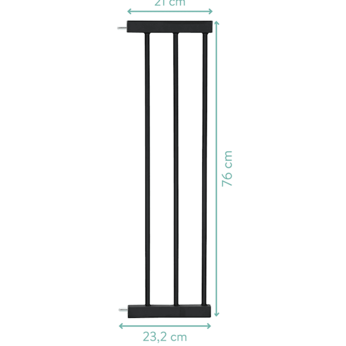Fillikid | Forlenger til Fillikd sikkerhetsgrind 21cm | Black