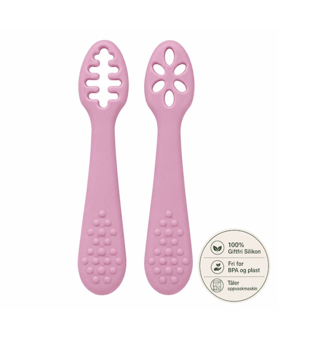 Troller Kids | Første Silikonskje 2 pk.  | Pale Mauve