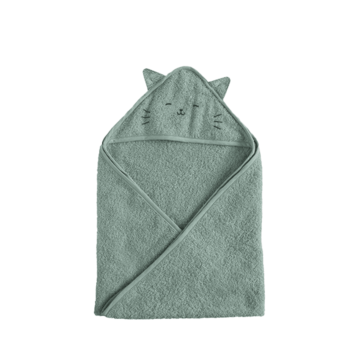 Fillikid | Katt  Hettehåndkle | 75x75cm | Green