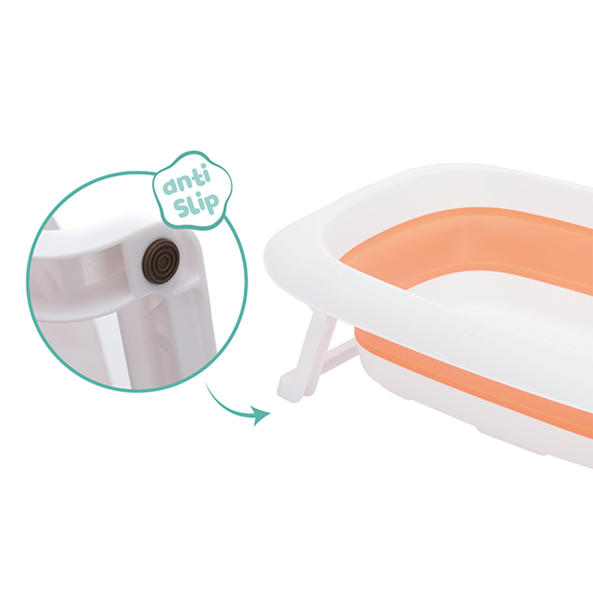 Fillikid | Sammenleggbar badebalje | Hippo Orange