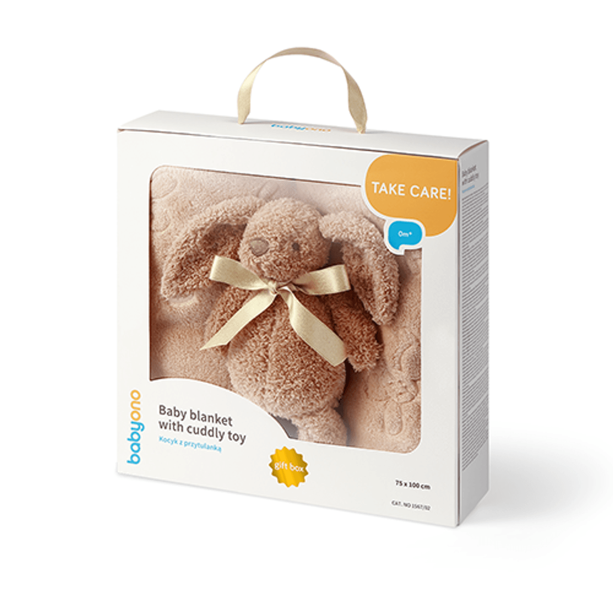 Babyono | Babyteppe med kosedyr | Beige 75 x 100 cm