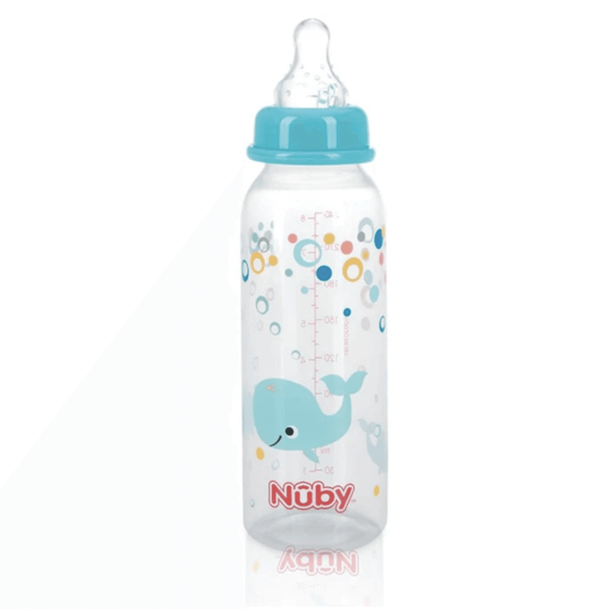 Nûby | Tåteflaske Anti-kolikk  240 ml | Blå Hval